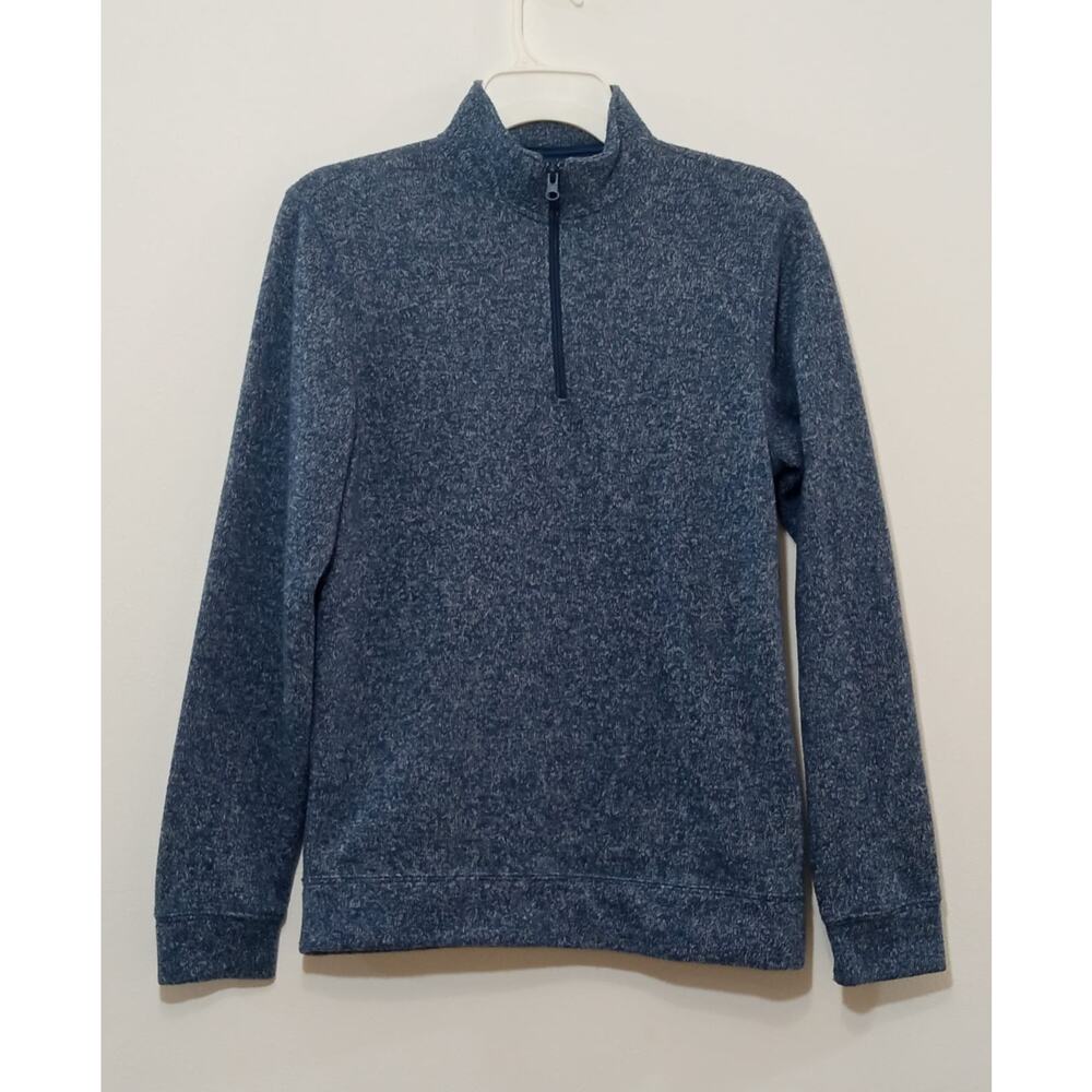 Old Navy Men's Sweater 1/4 Zip Henley Blue Fleece Lined Size Small